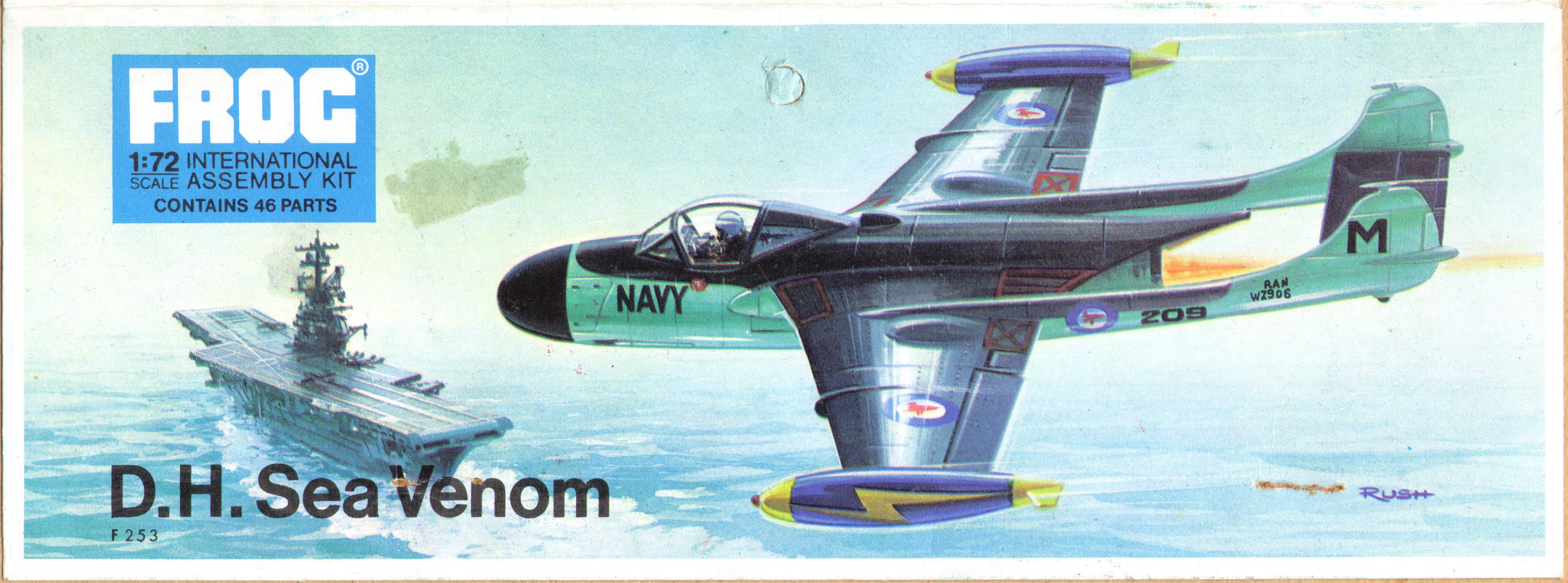 FROG F253 de Havilland Sea Venom Header Card